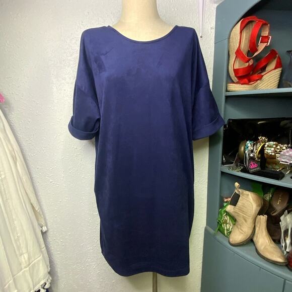 305. Ruby Ribbon Suede like reversible Dress Tunic Medium - Picture 10 of 10